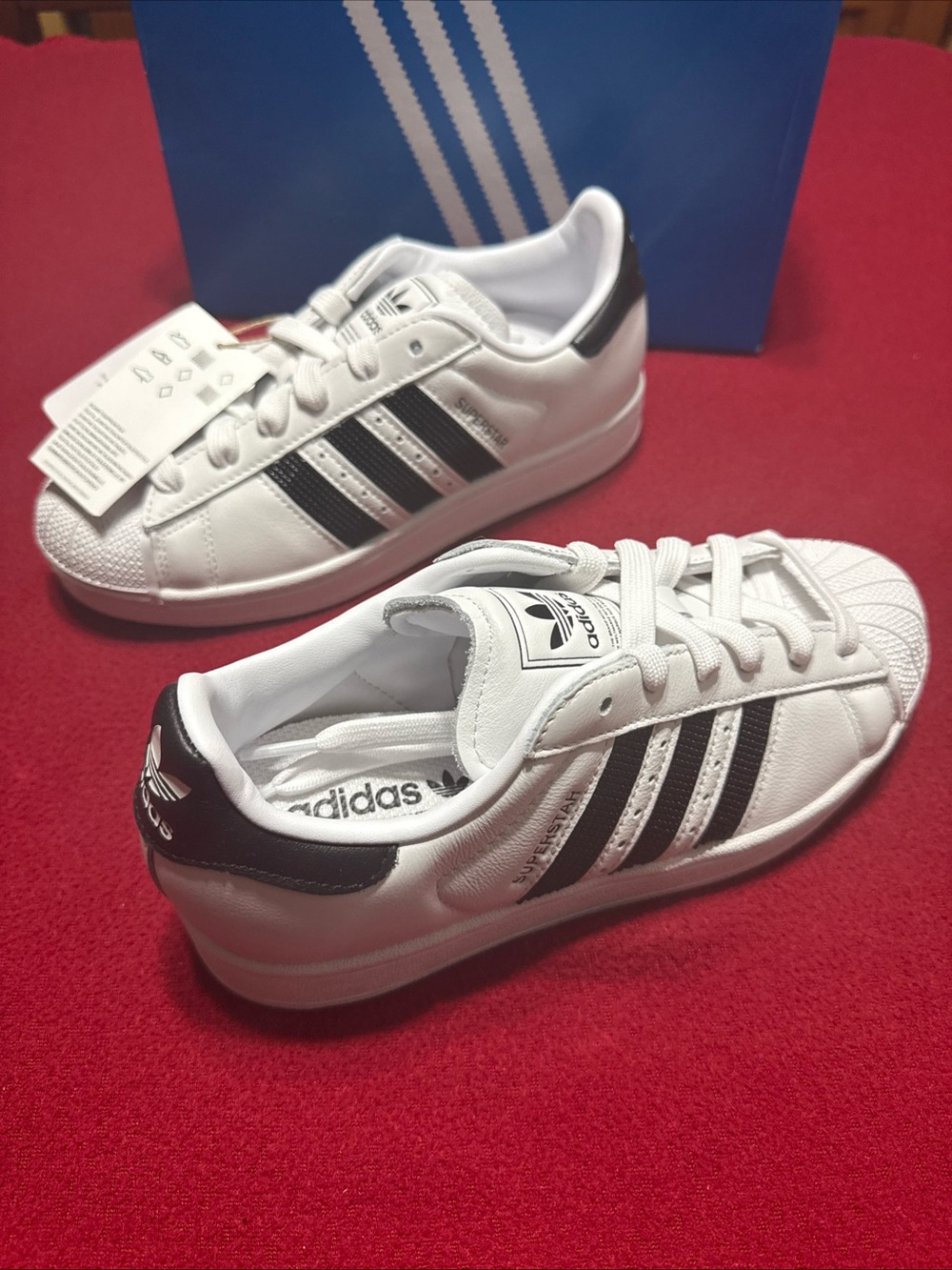 Adidas Superstar II White Black Retro Sneakers W6.5 M5.5